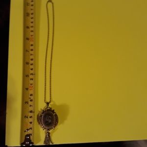 Vintage cameo watch necklace